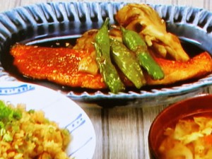 鮭のみそバター焼き